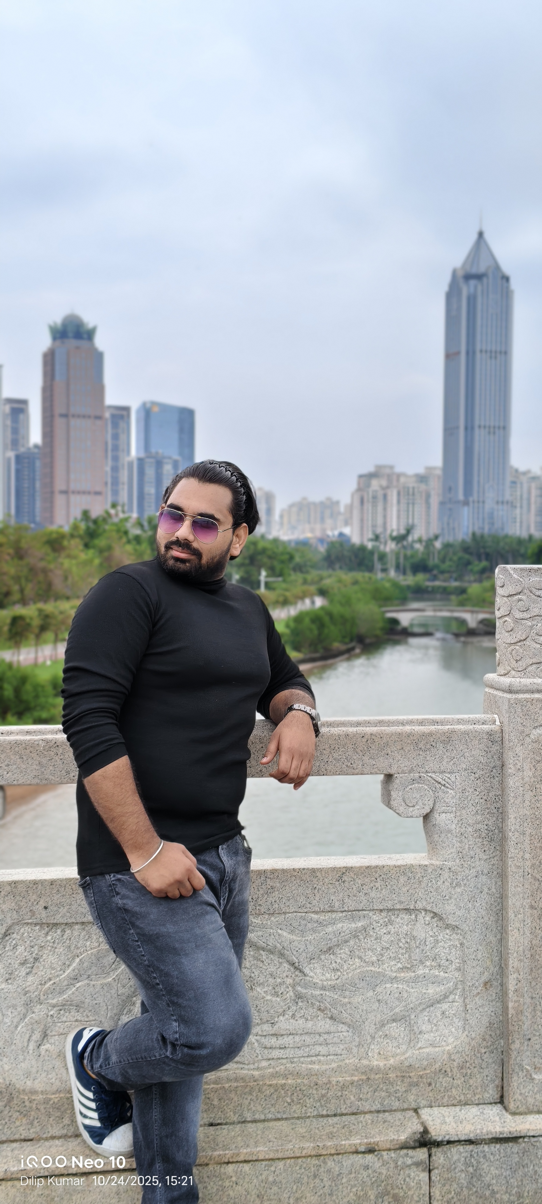 Dilip Kumar presenting his research